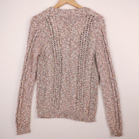 Rag & Bone Cardigan Sweater Women Size Medium Beige Button Up Chunky Loose Knit - Picture 9 of 16